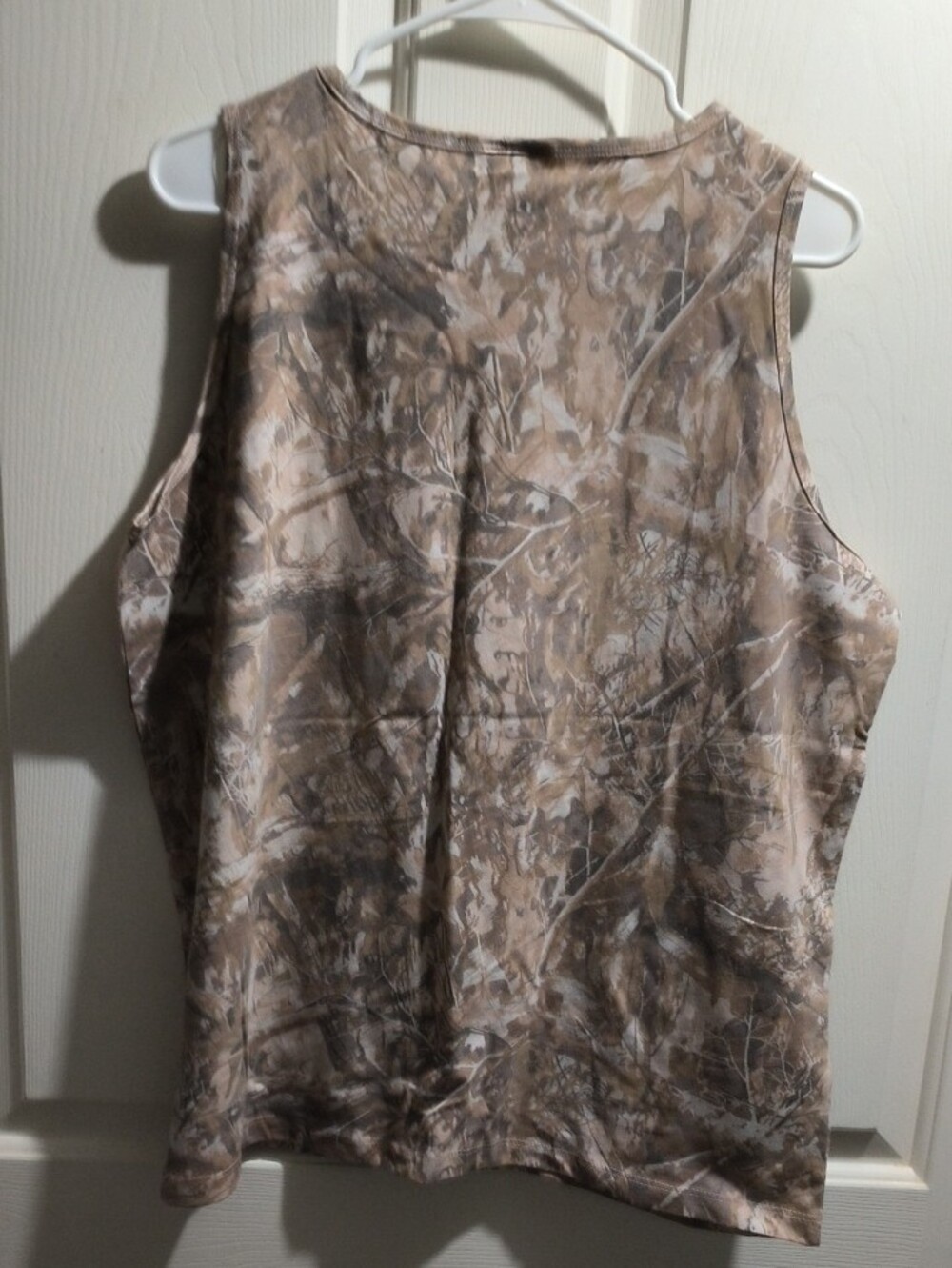 State of Mind Beige and Light Gray Scoop Neck Top - Picture 3 of 3